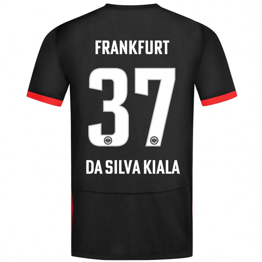 Kids Football Joel Da Silva Kiala #37 Black Away Jersey 2024/25 T-Shirt Uk