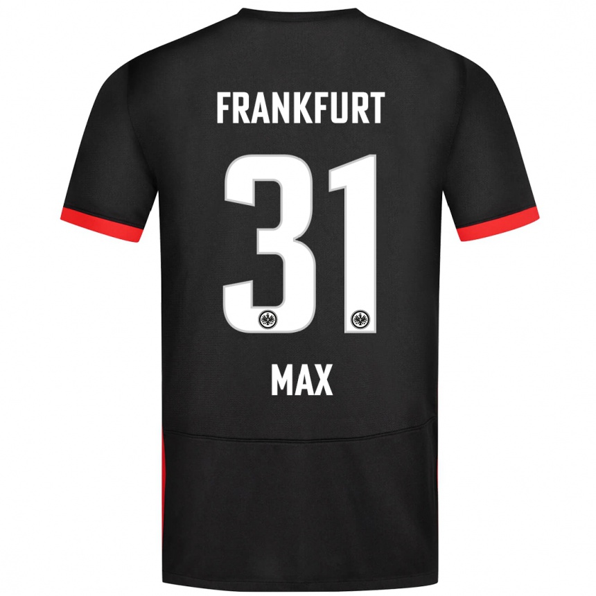 Kids Football Philipp Max #31 Black Away Jersey 2024/25 T-Shirt Uk