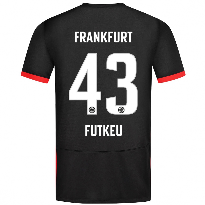 Kids Football Noel Futkeu #43 Black Away Jersey 2024/25 T-Shirt Uk