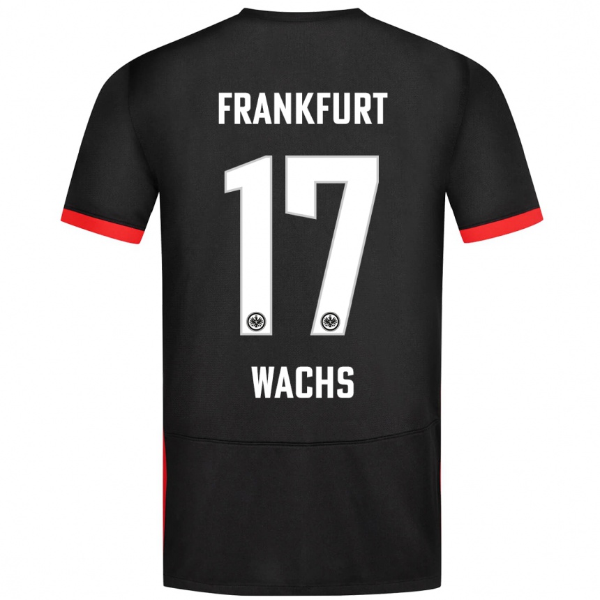 Kids Football Marc Wachs #17 Black Away Jersey 2024/25 T-Shirt Uk