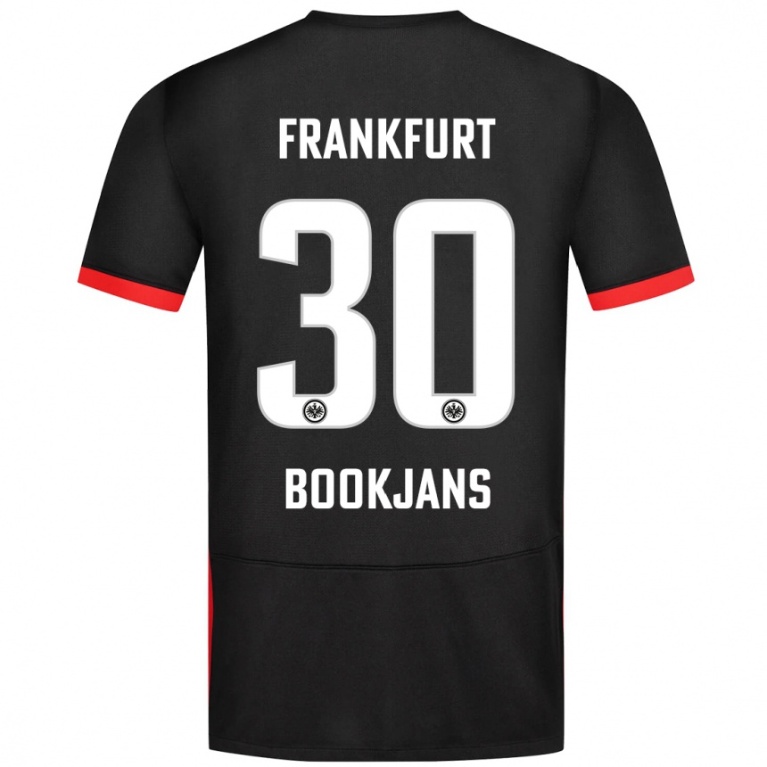 Kids Football Jakob Bookjans #30 Black Away Jersey 2024/25 T-Shirt Uk