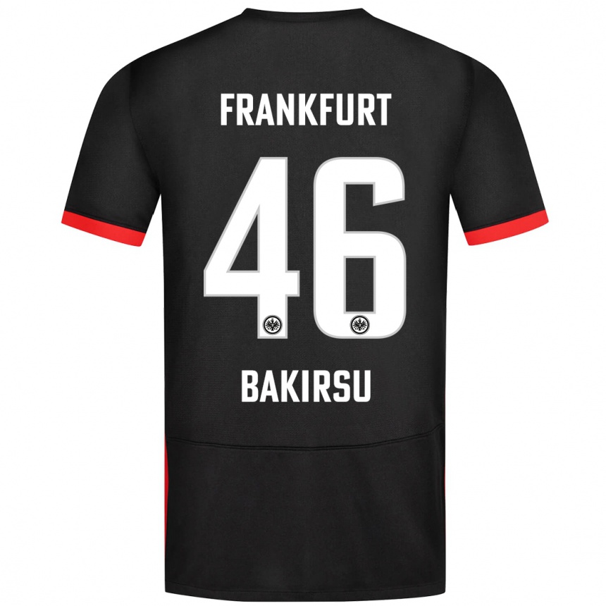 Kids Football Hüseyin Bakirsu #46 Black Away Jersey 2024/25 T-Shirt Uk