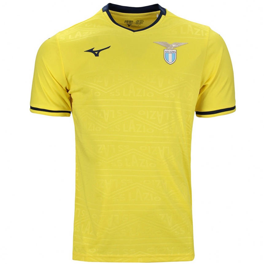 Kids Football Luca Pellegrini #3 Yellow Away Jersey 2024/25 T-Shirt Uk