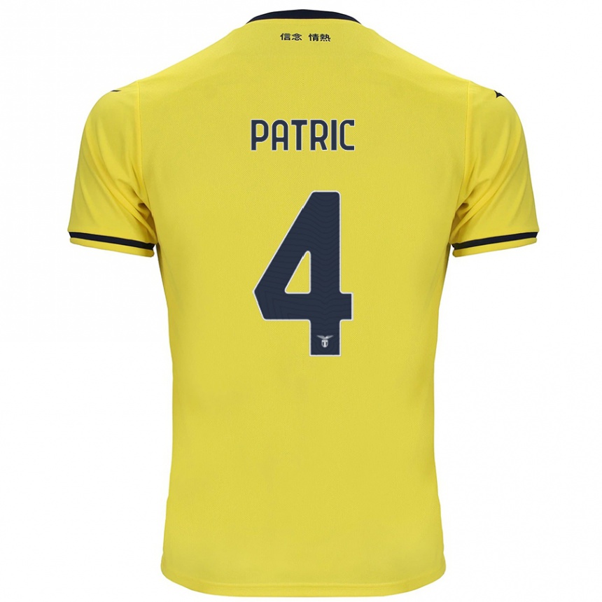 Kids Football Patric #4 Yellow Away Jersey 2024/25 T-Shirt Uk