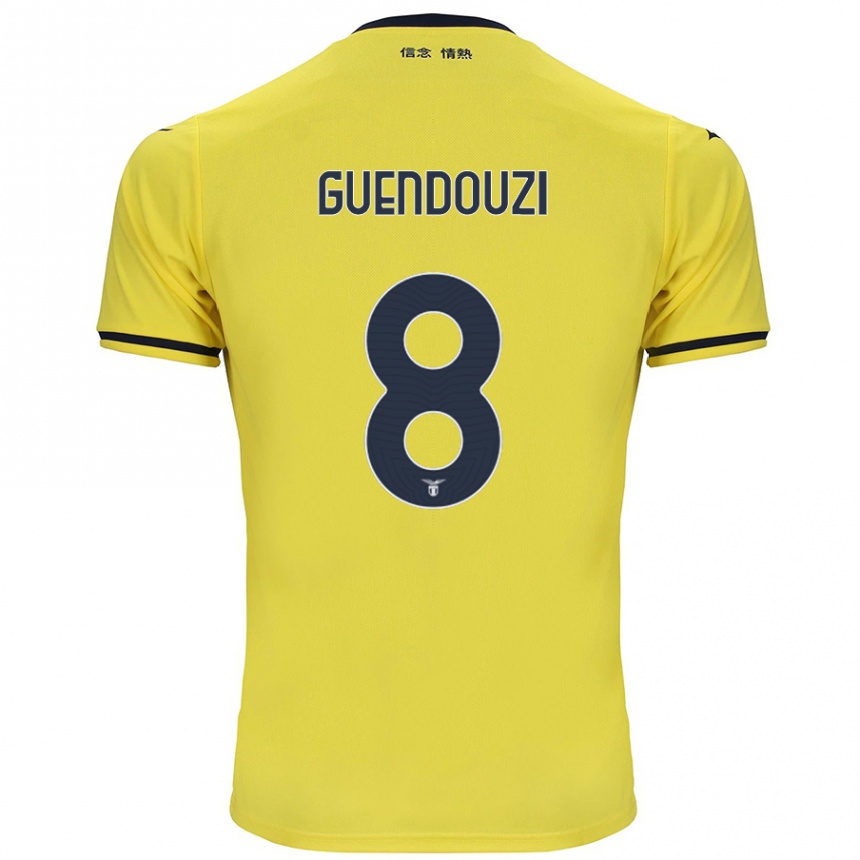 Kids Football Matteo Guendouzi #8 Yellow Away Jersey 2024/25 T-Shirt Uk