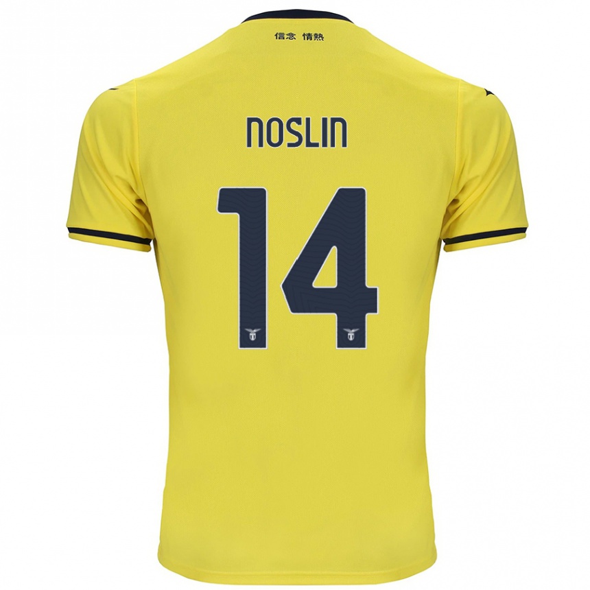 Kids Football Tijjani Noslin #14 Yellow Away Jersey 2024/25 T-Shirt Uk