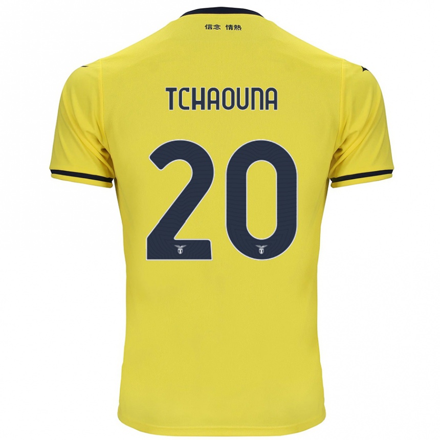 Kids Football Loum Tchaouna #20 Yellow Away Jersey 2024/25 T-Shirt Uk