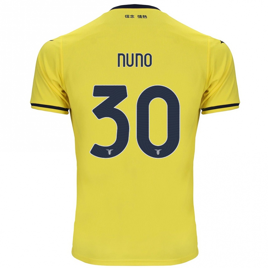 Kids Football Nuno Tavares #30 Yellow Away Jersey 2024/25 T-Shirt Uk