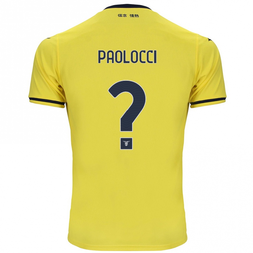 Kids Football Gabriele Paolocci #0 Yellow Away Jersey 2024/25 T-Shirt Uk