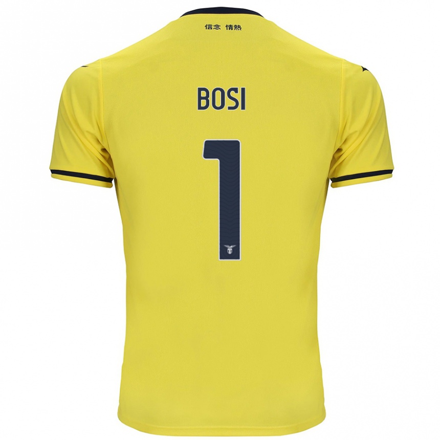 Kids Football Gioele Bosi #1 Yellow Away Jersey 2024/25 T-Shirt Uk