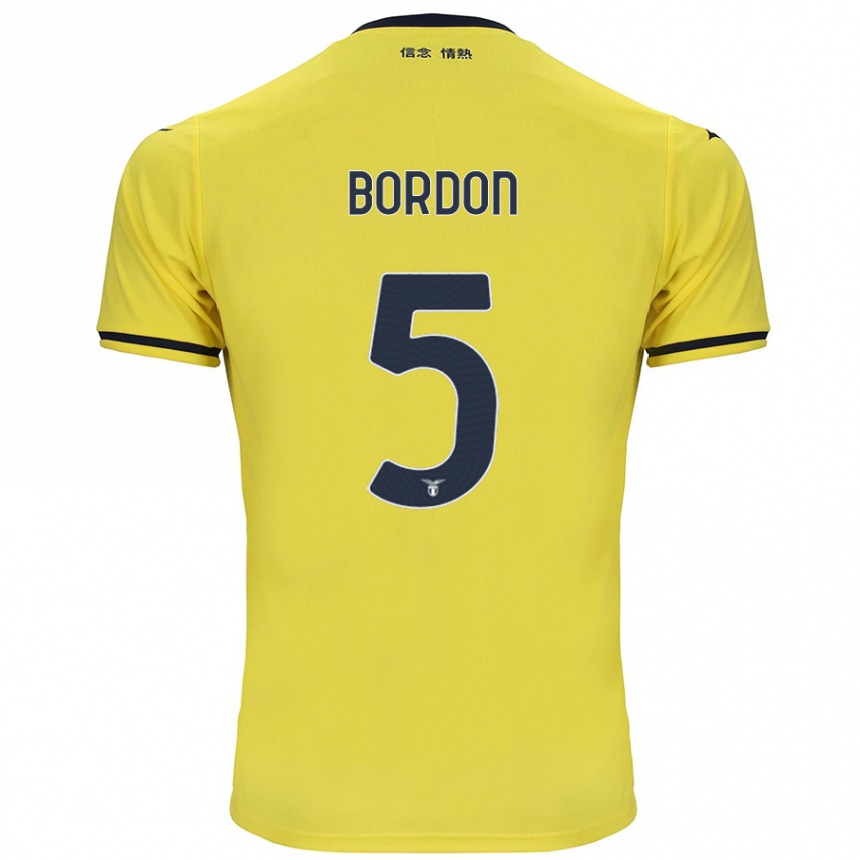 Kids Football Filipe Bordon #5 Yellow Away Jersey 2024/25 T-Shirt Uk