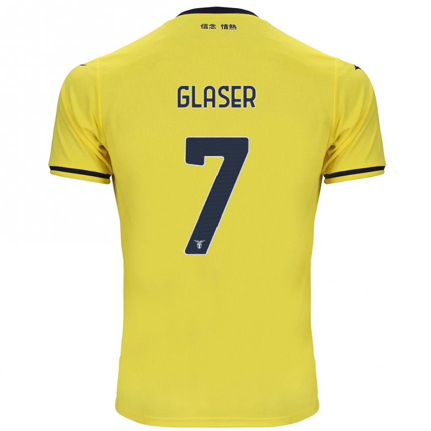 Kids Football Julia Glaser #7 Yellow Away Jersey 2024/25 T-Shirt Uk