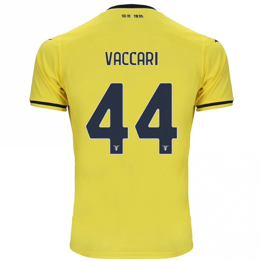 Kids Football Flavia Vaccari #44 Yellow Away Jersey 2024/25 T-Shirt Uk