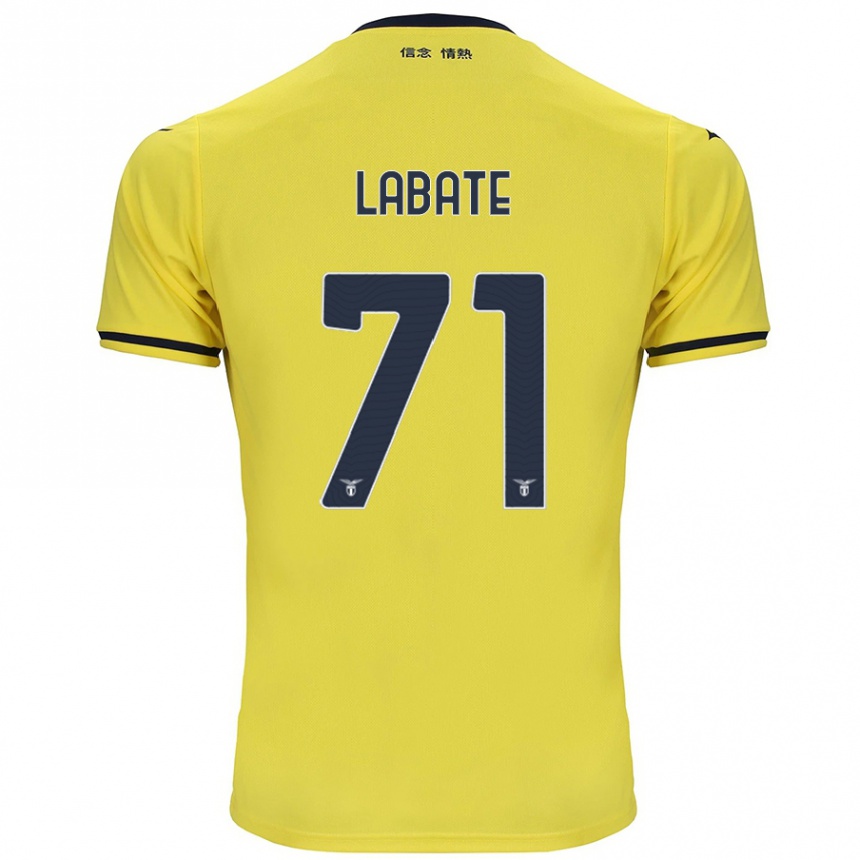 Kids Football Camilla Labate #71 Yellow Away Jersey 2024/25 T-Shirt Uk