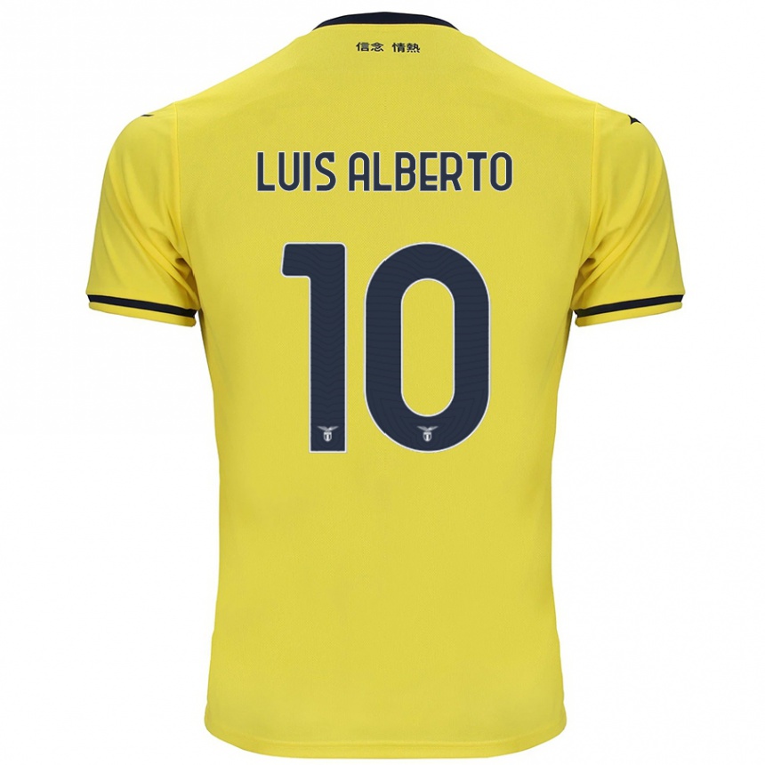 Kids Football Luis Alberto #10 Yellow Away Jersey 2024/25 T-Shirt Uk