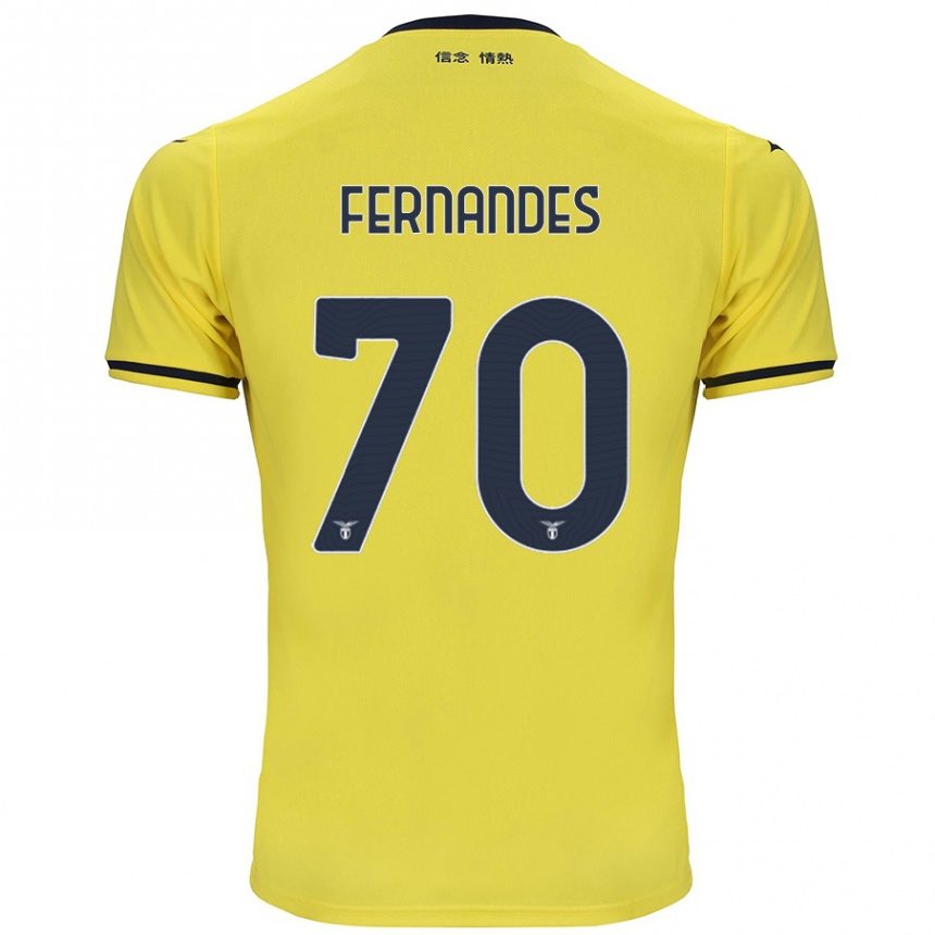 Kids Football Saná Fernandes #70 Yellow Away Jersey 2024/25 T-Shirt Uk