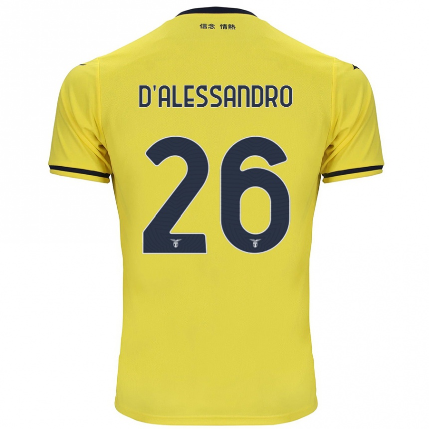 Kids Football Mattya D'alessandro #26 Yellow Away Jersey 2024/25 T-Shirt Uk