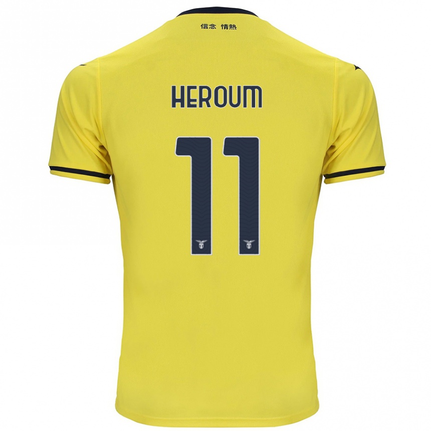 Kids Football Nora Heroum #11 Yellow Away Jersey 2024/25 T-Shirt Uk