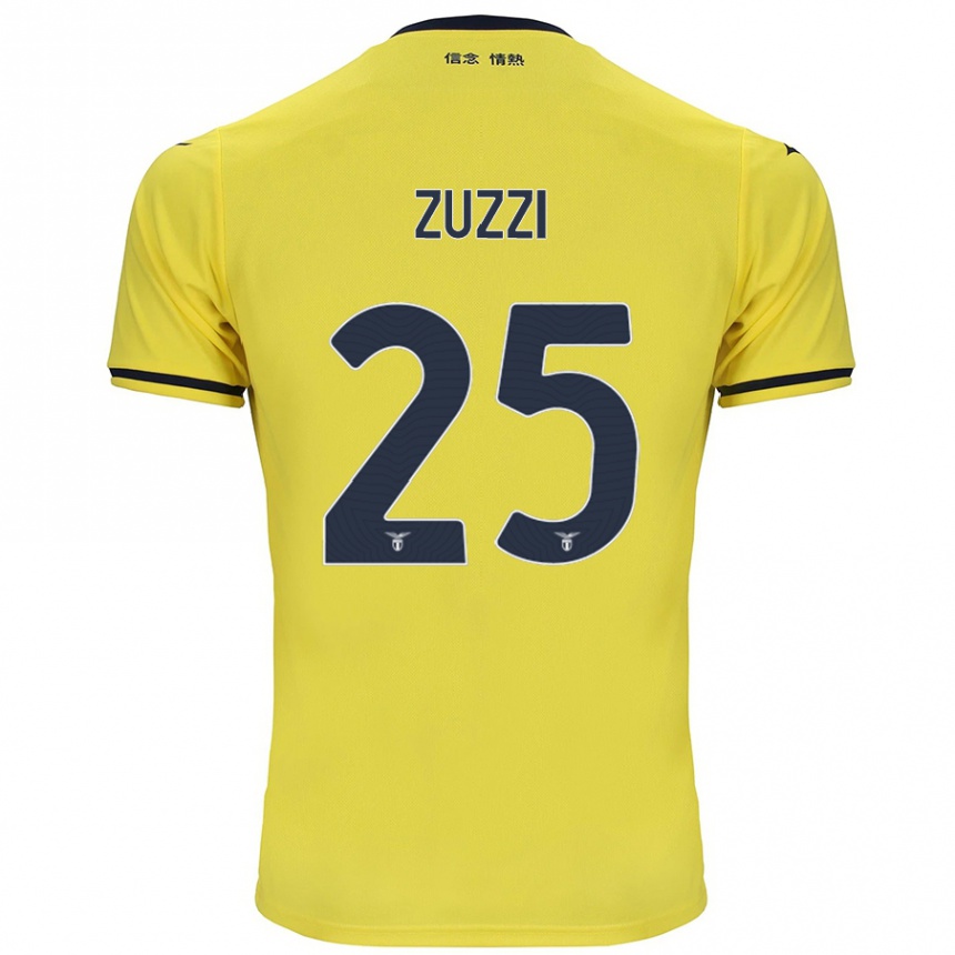 Kids Football Giorgia Zuzzi #25 Yellow Away Jersey 2024/25 T-Shirt Uk