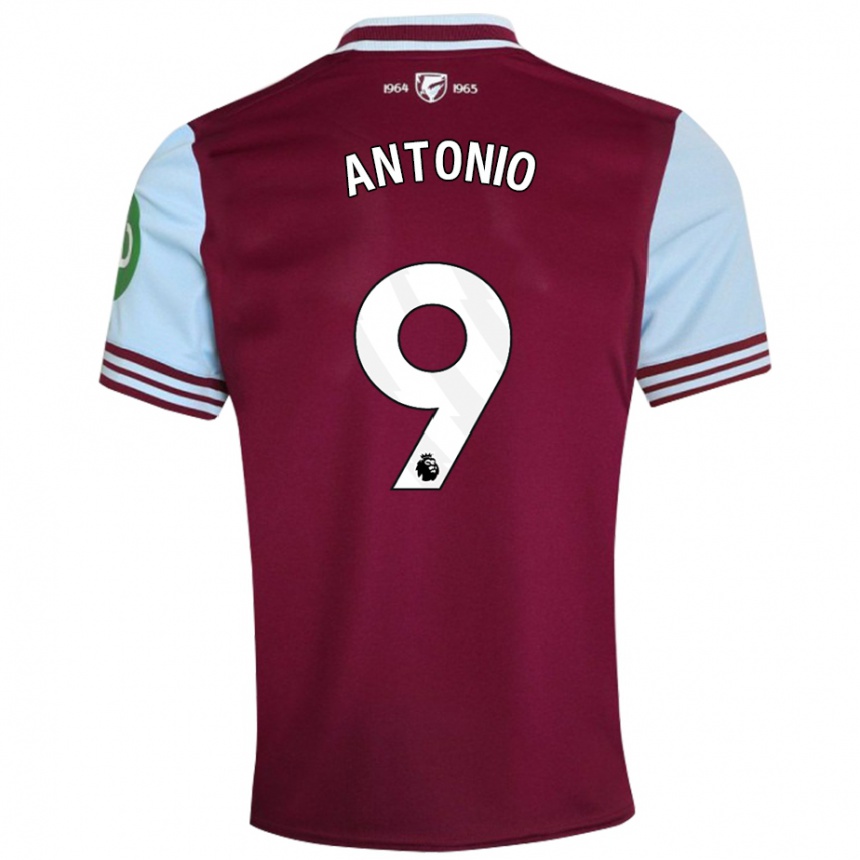 Men Football Michail Antonio #9 Dark Red Home Jersey 2024/25 T-Shirt Uk