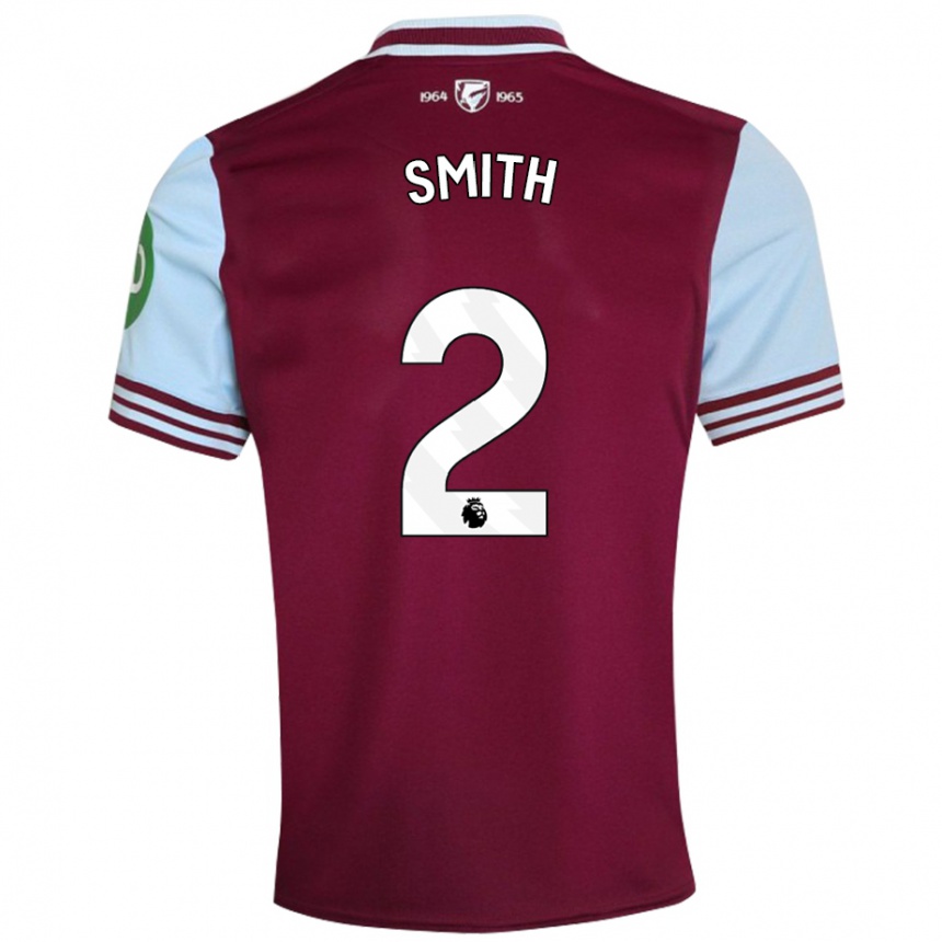 Men Football Kirsty Smith #2 Dark Red Home Jersey 2024/25 T-Shirt Uk