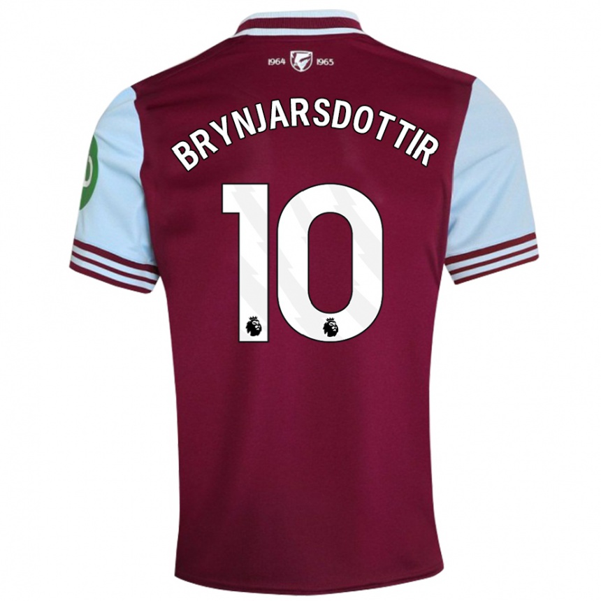 Men Football Dagný Brynjarsdóttir #10 Dark Red Home Jersey 2024/25 T-Shirt Uk