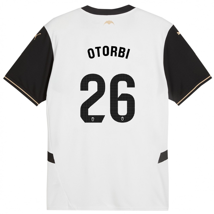 Men Football David Otorbi #26 White Black Home Jersey 2024/25 T-Shirt Uk