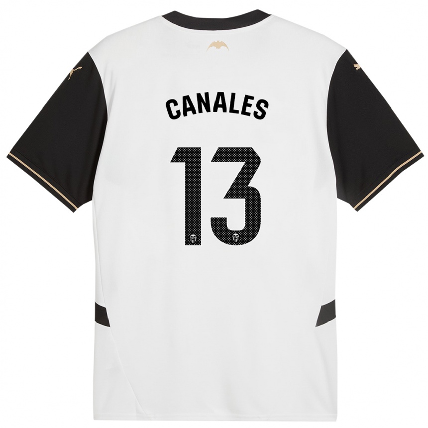 Men Football Antonia Canales #13 White Black Home Jersey 2024/25 T-Shirt Uk