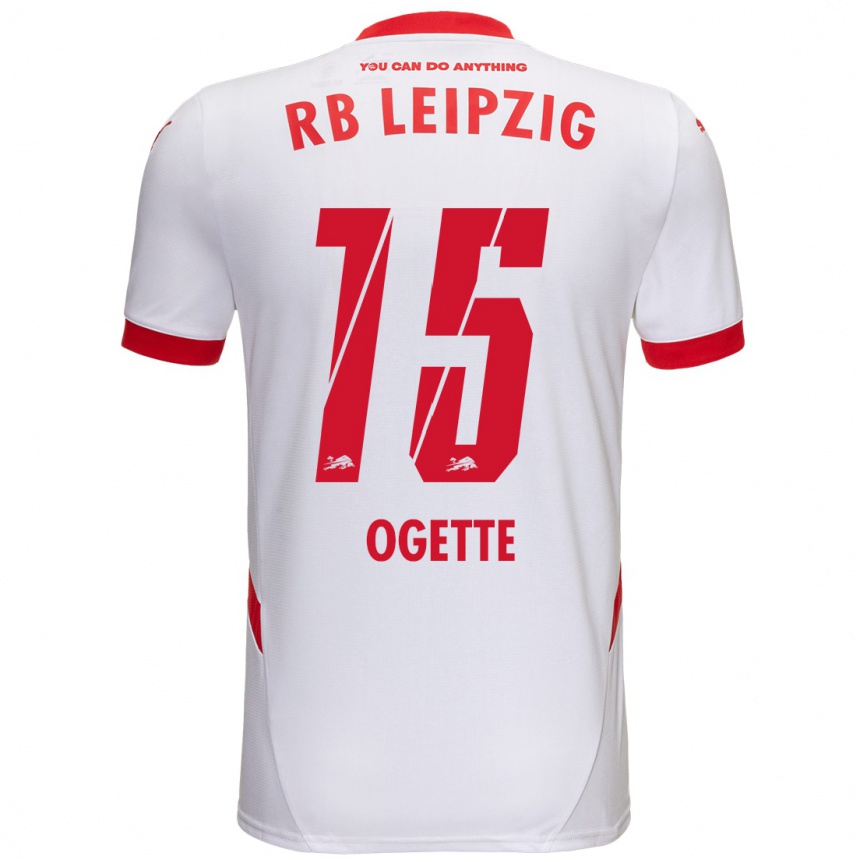 Men Football Israel Ogette #15 White Red Home Jersey 2024/25 T-Shirt Uk