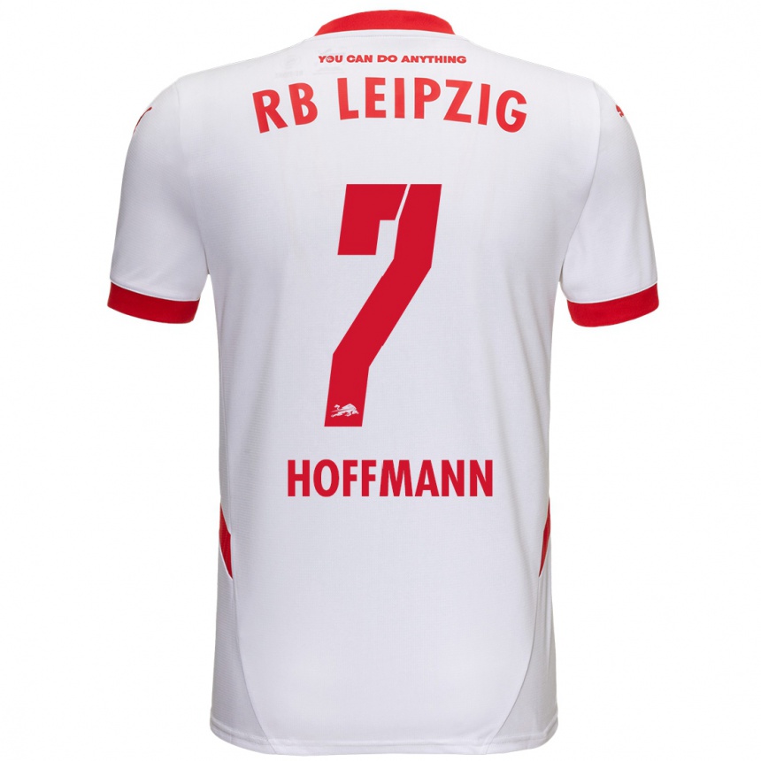 Men Football Giovanna Hoffmann #7 White Red Home Jersey 2024/25 T-Shirt Uk