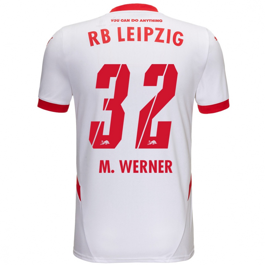 Men Football Mia Werner #32 White Red Home Jersey 2024/25 T-Shirt Uk