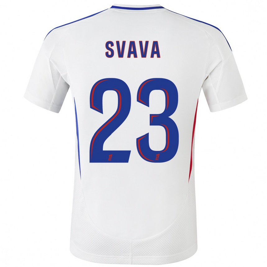 Men Football Sofie Svava #23 White Blue Home Jersey 2024/25 T-Shirt Uk