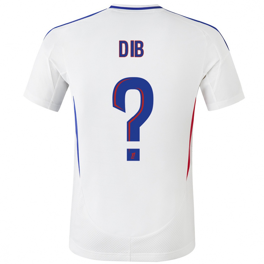 Men Football Djibrail Dib #0 White Blue Home Jersey 2024/25 T-Shirt Uk