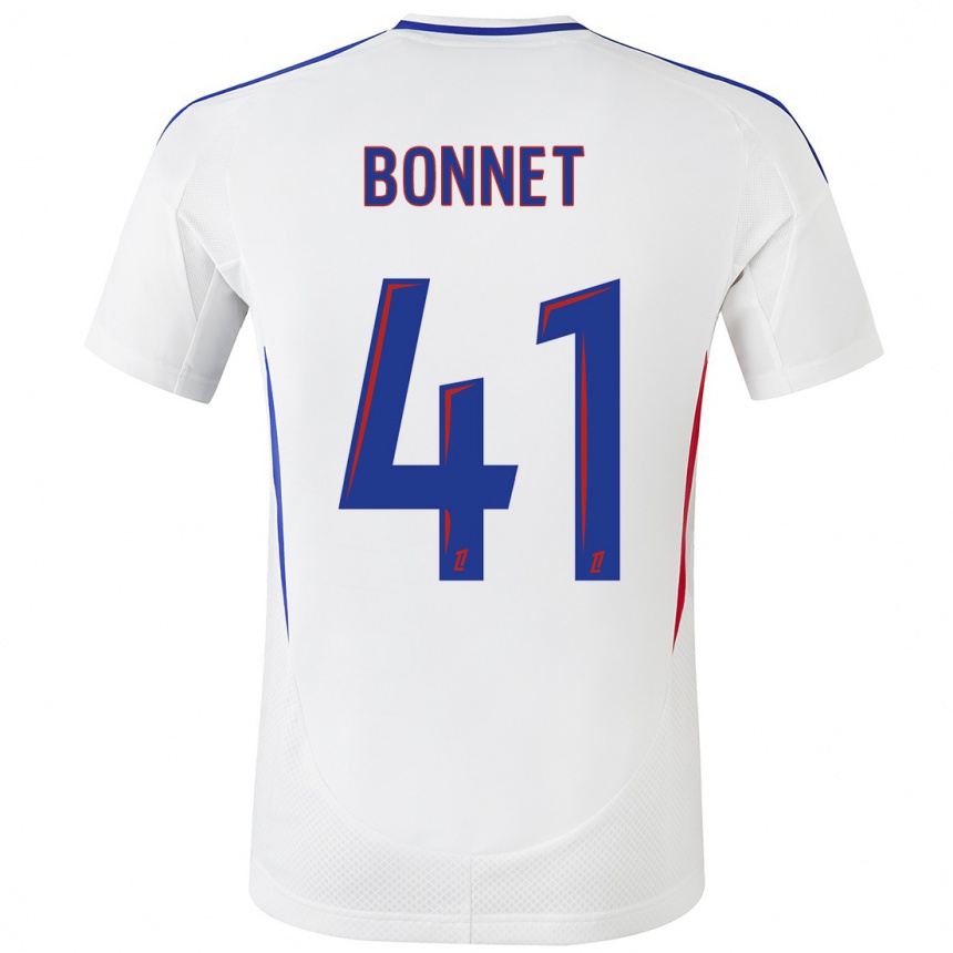 Men Football Noam Bonnet #41 White Blue Home Jersey 2024/25 T-Shirt Uk