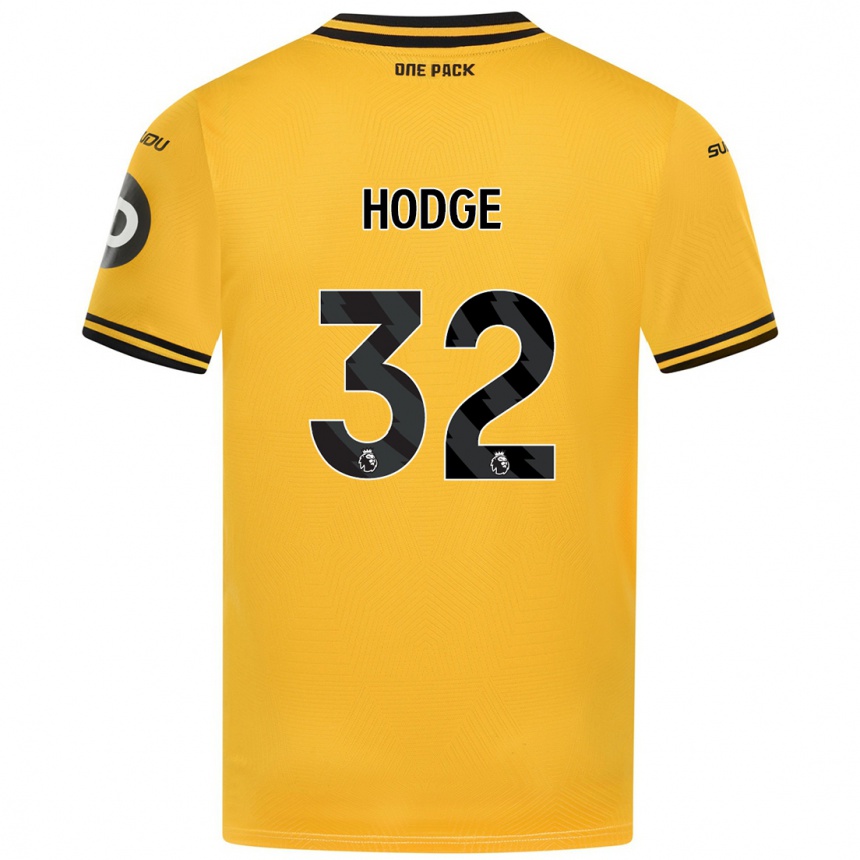 Men Football Joe Hodge #32 Yellow Home Jersey 2024/25 T-Shirt Uk