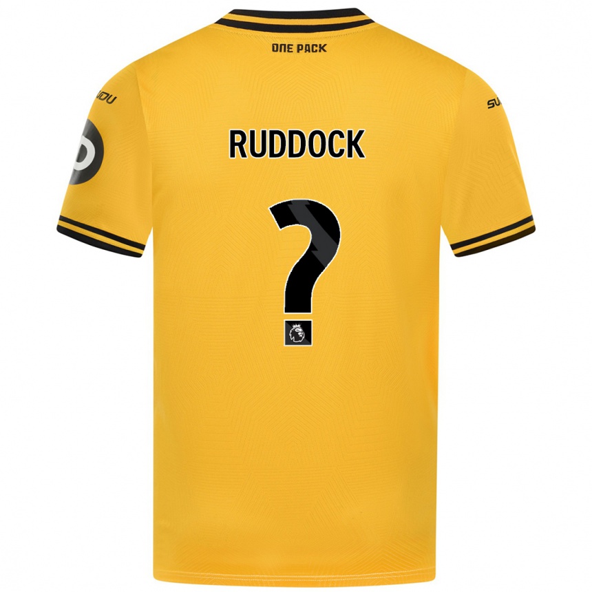 Men Football Max Ruddock #0 Yellow Home Jersey 2024/25 T-Shirt Uk