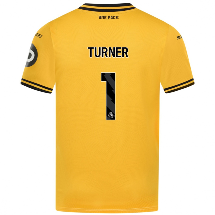 Men Football Shannon Turner #1 Yellow Home Jersey 2024/25 T-Shirt Uk