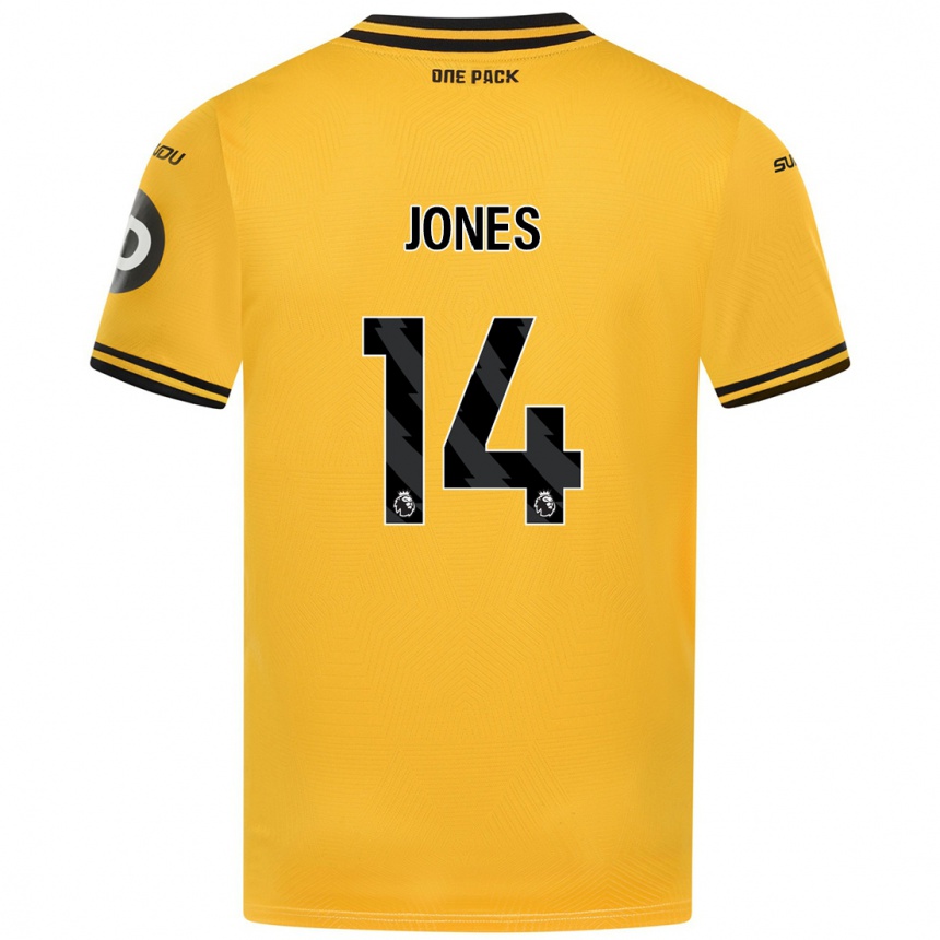 Men Football Meesha Dudley-Jones #14 Yellow Home Jersey 2024/25 T-Shirt Uk