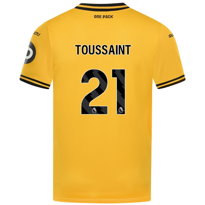 Men Football Destiney Toussaint #21 Yellow Home Jersey 2024/25 T-Shirt Uk