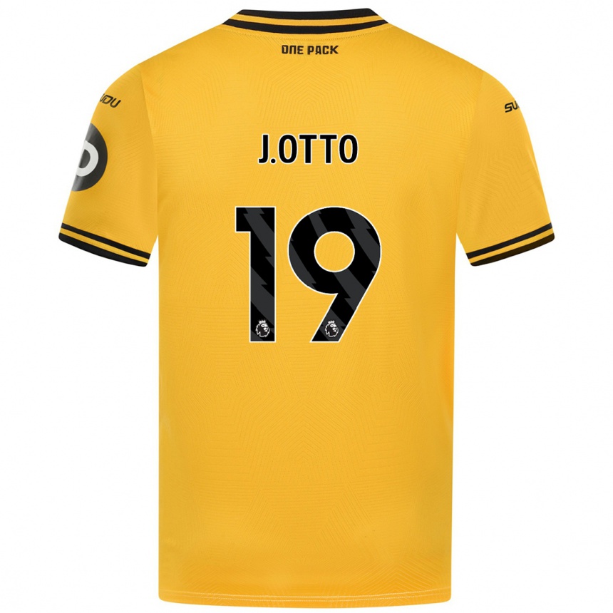 Men Football Jonny Otto #19 Yellow Home Jersey 2024/25 T-Shirt Uk