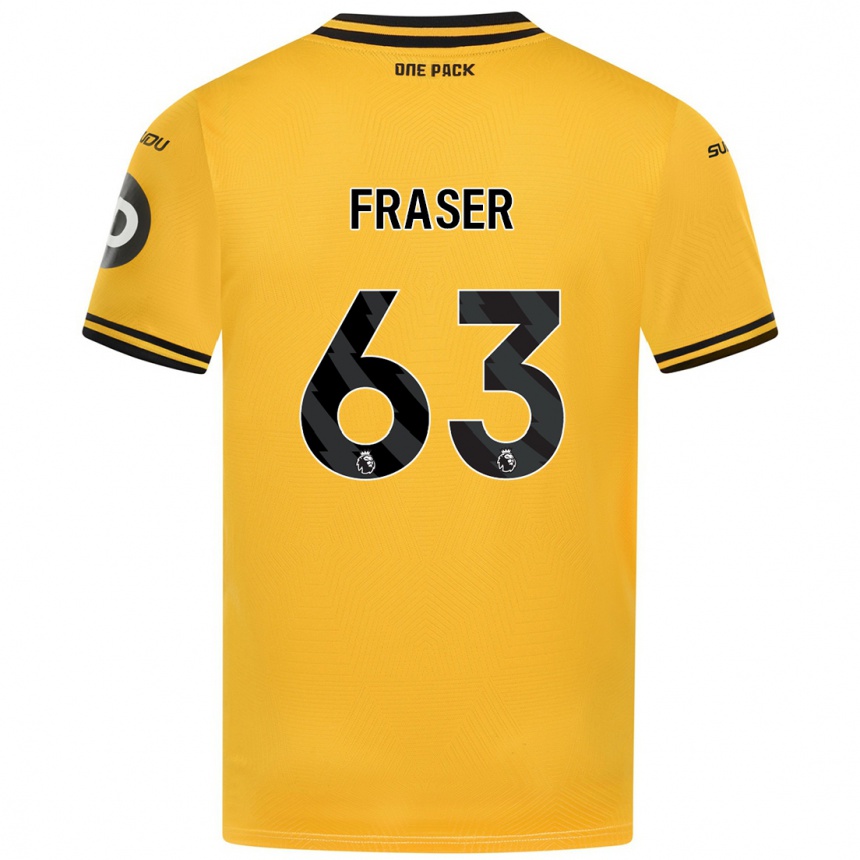 Men Football Nathan Fraser #63 Yellow Home Jersey 2024/25 T-Shirt Uk