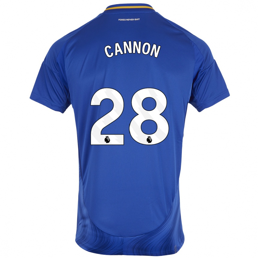 Men Football Thomas Cannon #28 Blue White Home Jersey 2024/25 T-Shirt Uk