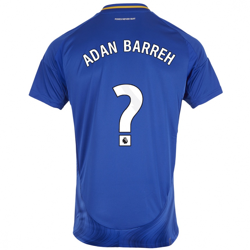 Men Football Hassan Adan Barreh #0 Blue White Home Jersey 2024/25 T-Shirt Uk