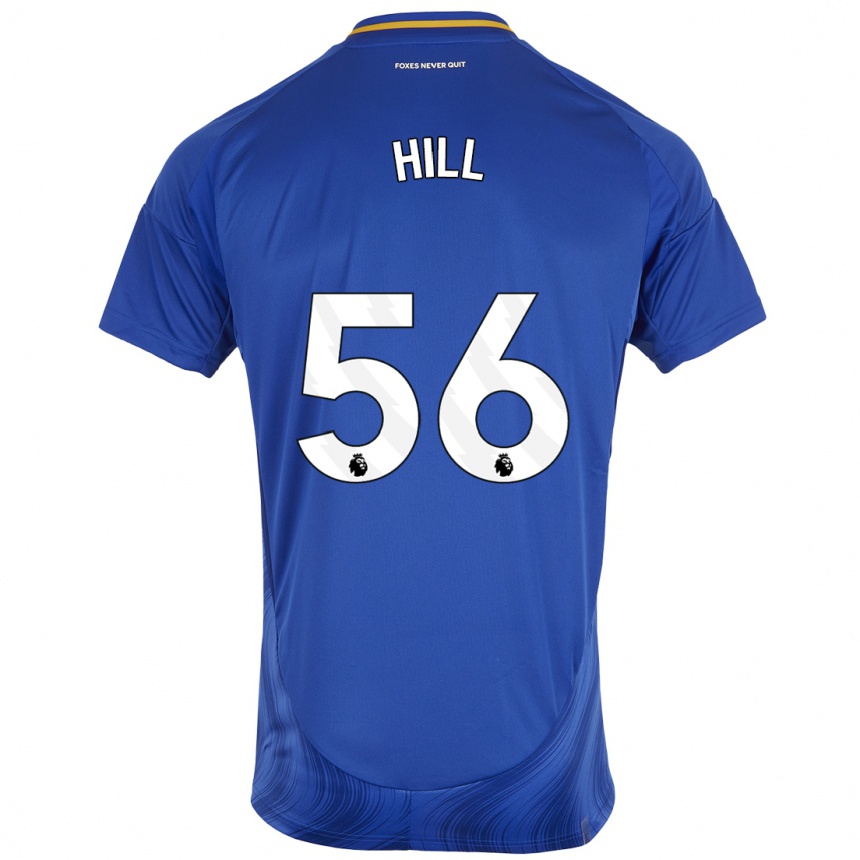 Men Football Deniche Hill #56 Blue White Home Jersey 2024/25 T-Shirt Uk