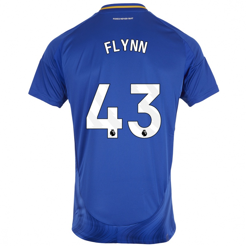 Men Football Shane Flynn #43 Blue White Home Jersey 2024/25 T-Shirt Uk