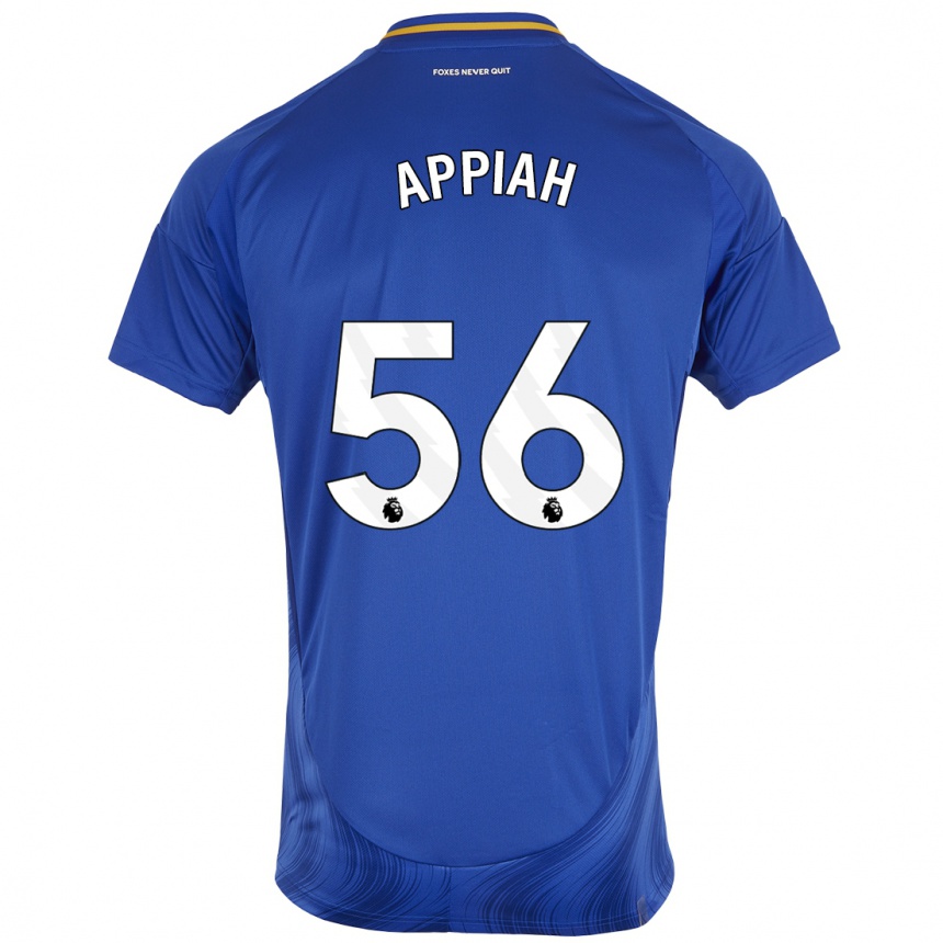 Men Football Paul Appiah #56 Blue White Home Jersey 2024/25 T-Shirt Uk