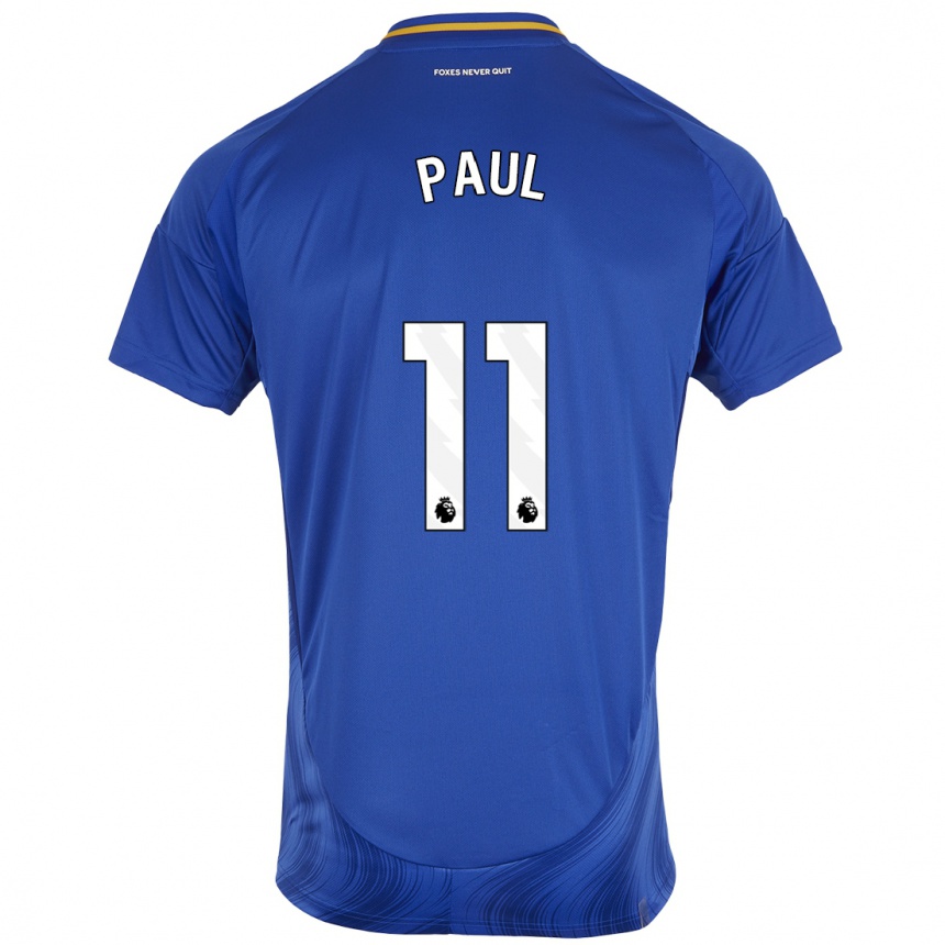 Men Football Lachante Paul #11 Blue White Home Jersey 2024/25 T-Shirt Uk