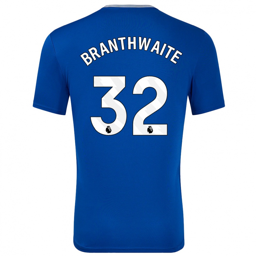 Men Football Jarrad Branthwaite #32 Blue With Home Jersey 2024/25 T-Shirt Uk