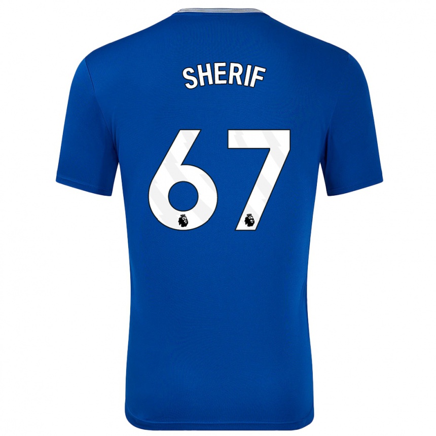 Men Football Martin Sherif #67 Blue With Home Jersey 2024/25 T-Shirt Uk