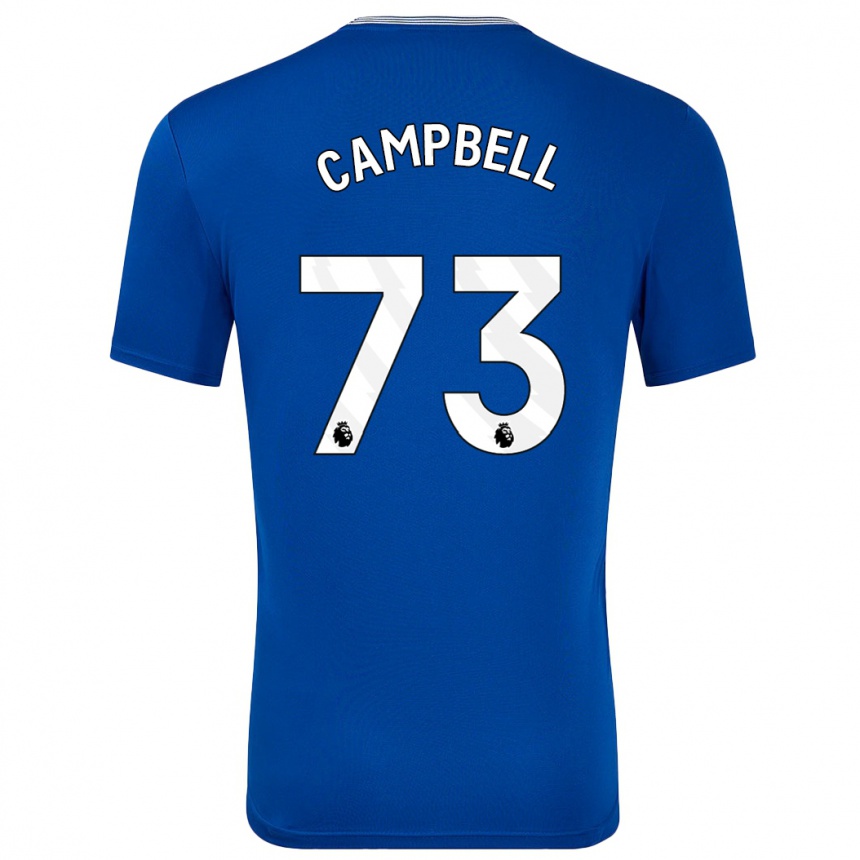 Men Football Elijah Campbell #73 Blue With Home Jersey 2024/25 T-Shirt Uk